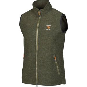 Ivanhoe mouwloos vest Elton Full Zip Loden Green voor heren van wol - Groen