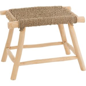 J-Line kruk Timo - gras/hout - naturel - large