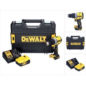 DeWalt DCD 805 P1T accu klopboormachine 18 V 90 Nm borstelloos + 1x oplaadbare accu 5.0 Ah + lader + TSTAK