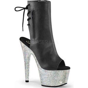 Pleaser - BEJEWELED-1018DM-7 Plateau Laarzen, Paaldans schoenen - Paaldans schoenen - 41 Shoes - Zwart