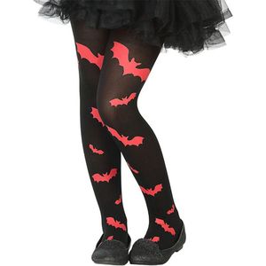 ATOSA - Zwarte en rode vleermuis panty voor kinderen - Accessoires > Panty's en kousen