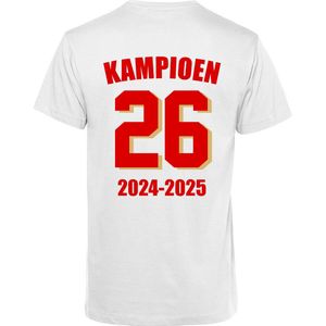 T-shirt 26x Kampioen 2025 | Eindhoven | Shirt Kampioen | Geen officieel PSV Artikel | Wit | maat XXL