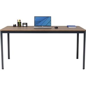 Furni24 Nova bureau, 160x80x75 cm, walnootdecor/antraciet