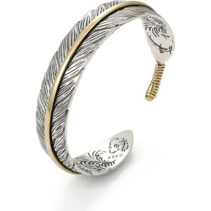 Veer armband - Armband - Veer - Moederdag - Moederdag geschenk - moederdag cadeautje - hippie - Viking - natuur - zilver - fashion