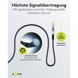 Goobay 65568 HDMI kabel 30 m HDMI Type A (Standaard) Zwart, Zilver