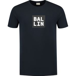 Ballin Amsterdam - Heren Regular fit T-shirts Crewneck SS - Navy - Maat M