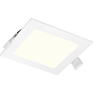 LED Downlight Slim Pro - Inbouw Vierkant 12W - Natuurlijk Wit 4000K - Mat Wit - Kunststof