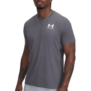 Under Armour - Heatgear Fitted T-shirt - Blauw - Korte Mouwen - Materiaal: HeatGear