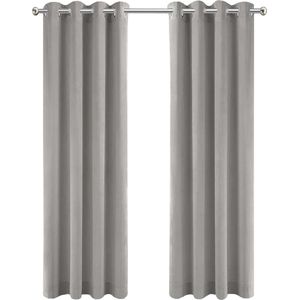 LW collection - gordijnen - verduisterend - grijs velvet - kant en klaar - fluweel - 140x270cm
