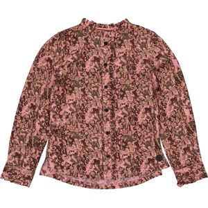 Meisjes blouse - Ami - AOP zalmroze stippen