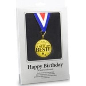 Medaille goud MIKO Happy Birthday