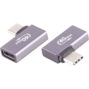 BKL Electronic 10080135 USB-C-adapter, 4.0, 90° hoek links/rechts, Pro Adapter, haaks 1 stuk(s)