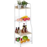 Relaxdays keukenrek - 4 etages - opbergrek keuken - voorraadrek - groentenrek - staand rek