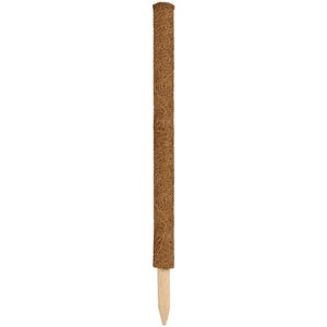 Nature Plantenstok kokos - 4x - 60 cm - tonkinstokken - bruin - D38 mm - plantensteunen/plantstokken