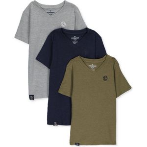 Vingino Melee V-neck Polo's & T-shirts Jongens - Polo shirt - Grijs - Maat S