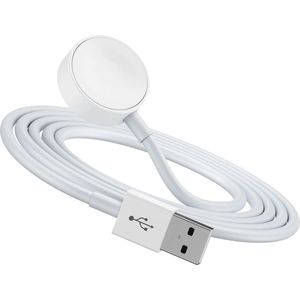 Otronica Oplaadkabel Draadloze Lader Geschikt voor Apple Watch Oplader Series 9 t/m 4 SE Ultra- Snel Lader (USB) Geschikt voor Apple Watch 1 / 2 / 3 / 4 / 5 / 6 / 7 / 8 / 9 / SE / Ultra (1 meter) - Wit