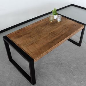 Salontafel mangohout Danique 110cm industrieel duurzaam massief hout mango