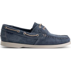 Travelin' Penzance Herenschoenen bootschoenen Suede Leer - instappers mannen - Lichtblauw - Maat 42