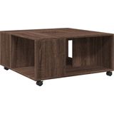 vidaXL - Salontafel - 80x80x40 - cm - bewerkt - hout - bruin - eikenkleur