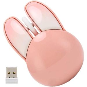 Draadloze Muis 2.4 GHz Kleine Lichte Maiden Leuke Ergonomie DPI1200 Compatibel met USB - Sakura Pink Sosher-EU