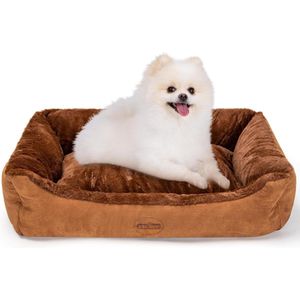 Orthopedisch hondenbed wasbaar hondenbed hondenkussen zacht en comfortabel hondenbed hondenmand donkerbruin M 75 x 50 x 20 cm met 2 populaire zoekwoorden dog cussion