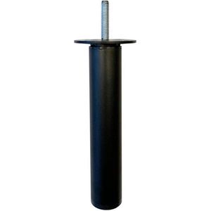 Ronde Verstelbare Zwarte Meubelpoot 17,5 cm (M8)