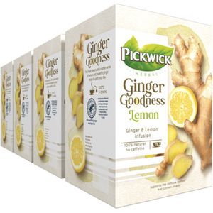 Pickwick Kruidenthee Ginger Goodness Lemon - 4 x 15 theezakjes