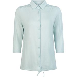 Zoso Blouse Beau Blouse With Spray Print 242 0060 Aqua Dames Maat - XXL