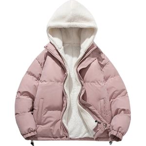 Parka Heren - Winterjas - Sherpa - Voor Heren - Jas - Winter - Volwassen - Extra Zacht - Roze - Maat XL