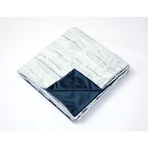 Fleece deken - fleece plaid - 150 x 200 - super zacht - 280 gsm - blauwe schaduw