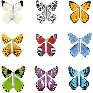 Magic Butterfly ® - Opdraai Vlinder - Magische Vlinders - Vlinder voor in een kaart - Nature Assortiment 9 stuks