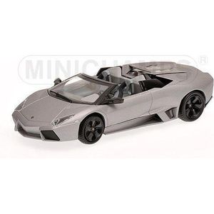 The 1:43 Diecast Modelcar of the Lamborghini Reventon Roadster of 2010 in Matt Grey. This scalemodel is limited by 1440pcs.The manufacturer is Minichamps.This model is only online available.