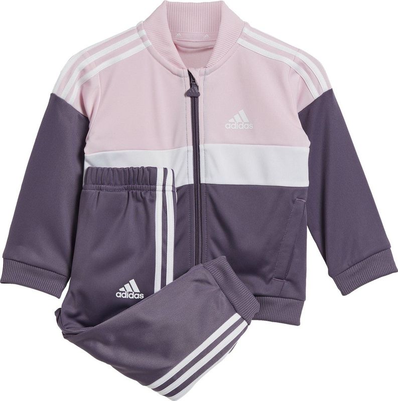 adidas Sportswear Tiberio 3-Stripes Colorblock Shiny Trainingspak Kids - Kinderen - Roze- 62