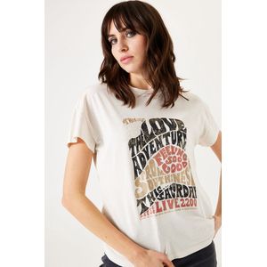 GARCIA Dames T-shirt Wit - Maat XXL