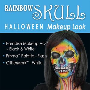 Mehron - Halloween Complete Schmink Kit - Rainbow Skull - Inclusief Youtube Tutorial