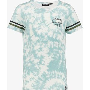 Unsigned jongens tie dye T-shirt blauw wit - Maat 134