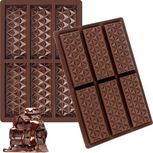 JGS ® Diepe Siliconen Chocoladevormen Set van Twee voor Bonbons en Snoep
