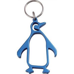 sleutelhanger Pinguin Licht-Blauw - Flesopener van metaal