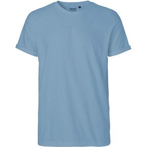 Men´s Roll Up Sleeve T-Shirt met ronde hals Dusty Indigo - XL