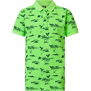 Petrol Industries - Jongens All-over Print Polo Paradiso - Groen - Maat 176