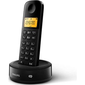 Philips Draadloze telefoon - D1651B/01 - DECT - Huistelefoon - Vaste Lijn - Nummerherkenning - Storingsvrij bereik - Zwart