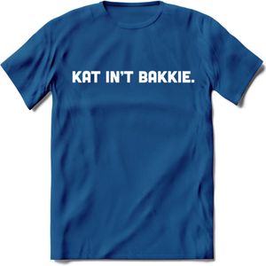 Kat Int Bakkie - Katten T-Shirt Kleding Cadeau | Dames - Heren - Unisex | Kat / Dieren shirt | Grappig Verjaardag kado | Tshirt Met Print | - Donker Blauw - 3XL