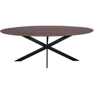 StarFurn Eettafel Ferris Eiken Ovaal 210cm Walnoot