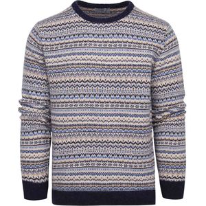 Suitable Prestige Fair Isle Pullover Beige - Maat L - Heren - Pullovers