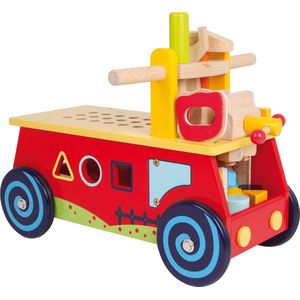 Loopkar met blokken - Werkbank - Houten speelgoed vanaf 1 jaar