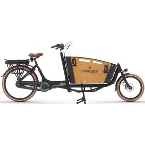 Vogue Carry 2 Elektrische Bakfiets Mat Zwart Bruin