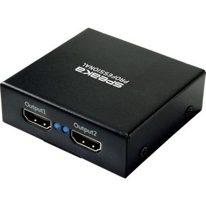 SpeaKa Professional SP-HDS-220 1 + 2 poorten HDMI-splitter Ultra HD-geschikt 3840 x 2160 Pixel Zwart