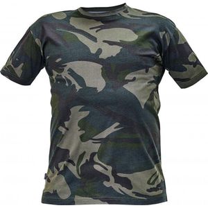 Camouflage t-shirt (180 g/m2) groen maat L
