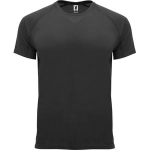 Zwart Unisex Sportshirt korte mouwen Bahrain merk Roly maat XL