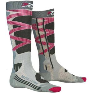 X-socks Skisokken Control Polyamide Grijs/roze/bruin Mt 37-38